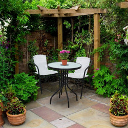 Kerti szék Bergola fehér-fekete