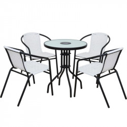 Kerti szék Bergola fehér-fekete