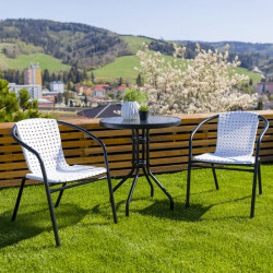 Kerti szék Bergola fehér-fekete