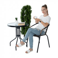 Kerti szék Doren barna-fekete