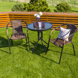 Kerti szék Doren barna-fekete