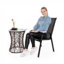 Kerti szék Aldera szürke-fekete