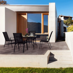 Kerti szék Aldera szürke-fekete