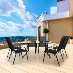 Kerti szék Aldera szürke-fekete