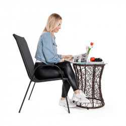 Kerti szék Aldera szürke-fekete