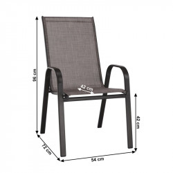 Kerti szék Aldera barna