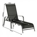 Nyugágy állítható Atreo fekete-szürke