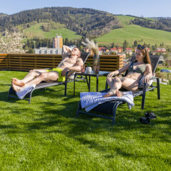 Nyugágy állítható Atreo fekete-szürke