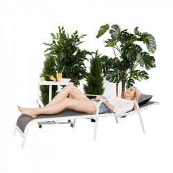 Nyugágy állítható Atreo fehér-szürke