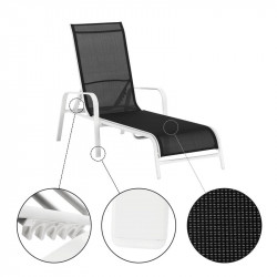 Nyugágy állítható Atreo fehér-szürke