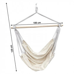 Függőszék állvány nélkül Lindo fehér-bézs