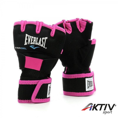 Bandázskesztyű Everlast Evergel fekete-pink M