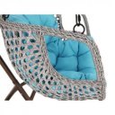 Függőfotel Luanda barna-szürkésbarna-kék