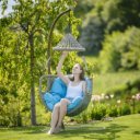 Függőfotel Luanda barna-szürkésbarna-kék