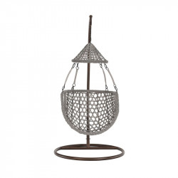 Függőfotel Luanda barna-szürkésbarna-kék