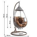 Függőfotel Luanda barna-szürkésbarna