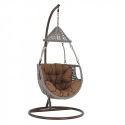 Függőfotel Luanda barna-szürkésbarna Kert Tempo Kondela