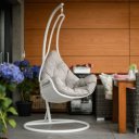 Függőfotel Talise fehér-szürkésbarna