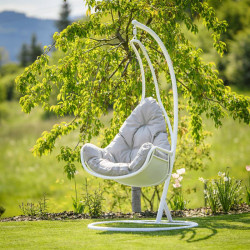 Függőfotel Talise fehér-szürkésbarna