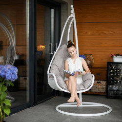 Függőfotel Talise fehér-szürkésbarna