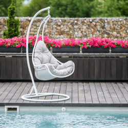 Függőfotel Talise fehér-szürkésbarna