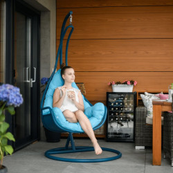 Függőfotel Talise kék-türkiz