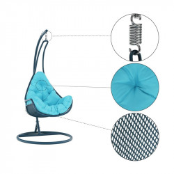 Függőfotel Talise kék-türkiz