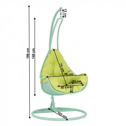 Függőfotel Talise neonmenta-zöld