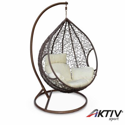 Függőfotel Noela krém-barna