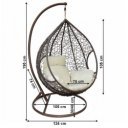 Függőfotel Noela krém-barna