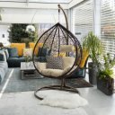 Függőfotel Noela krém-barna