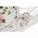 Függőfotel Noela fehér-virágmintás