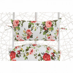 Függőfotel Noela fehér-virágmintás