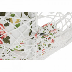 Függőfotel Noela fehér-virágmintás