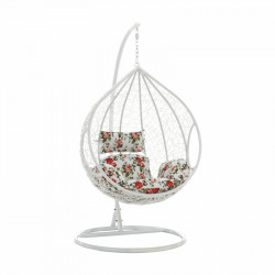 Függőfotel Noela fehér-virágmintás Kert Tempo Kondela