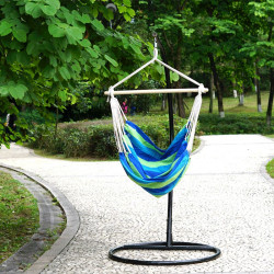 Függőszék állvány nélkül Lindo fehér-zöld-kék