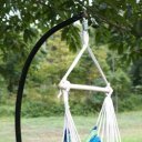 Függőszék állvány nélkül Lindo fehér-zöld-kék