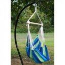 Függőszék állvány nélkül Lindo fehér-zöld-kék