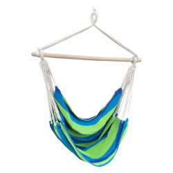 Függőszék állvány nélkül Lindo fehér-zöld-kék Sportszer Tempo Kondela