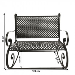 Kerti hintapad Magina fekete