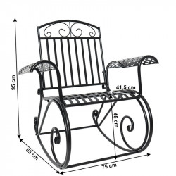 Kerti hintafotel Saidi fekete
