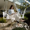 Kerti hinta állvány nélkül Abea fehér