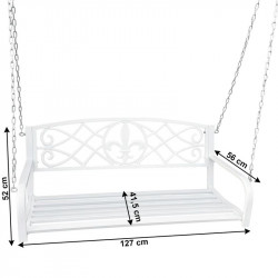 Kerti hinta állvány nélkül Abea fehér