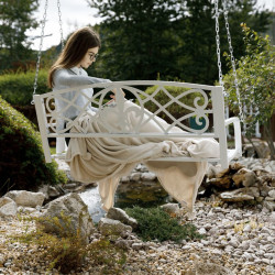 Kerti hinta állvány nélkül Abea fehér