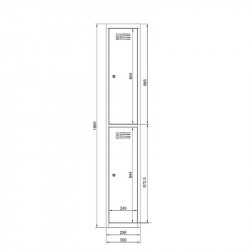 Öltözőszekrény Sus 312 W