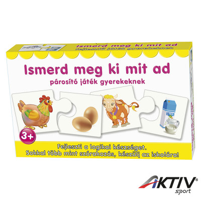 Párosító játék Ismerd meg ki mit ad