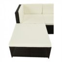 Kerti bútor szett két részes Alera rattan sötétbarna-krém