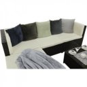 Kerti bútor szett két részes Alera rattan sötétbarna-krém