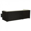 Kerti bútor szett két részes Alera rattan sötétbarna-krém