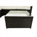 Kerti bútor szett két részes Alera rattan sötétbarna-krém